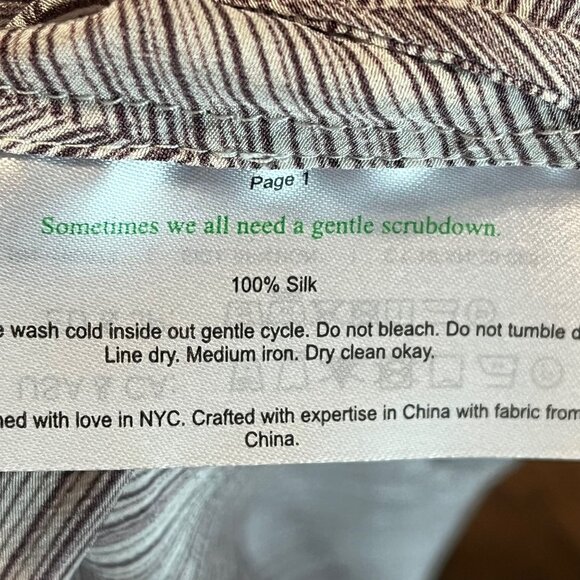 M.M. Lafleur Bridget Blouse Silk Fine Herringbone  Size XS - Picture 7 of 7